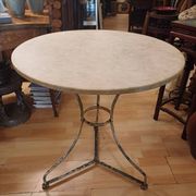 Large bistro pedestal table, 70 cm in diameter, circa 1900.