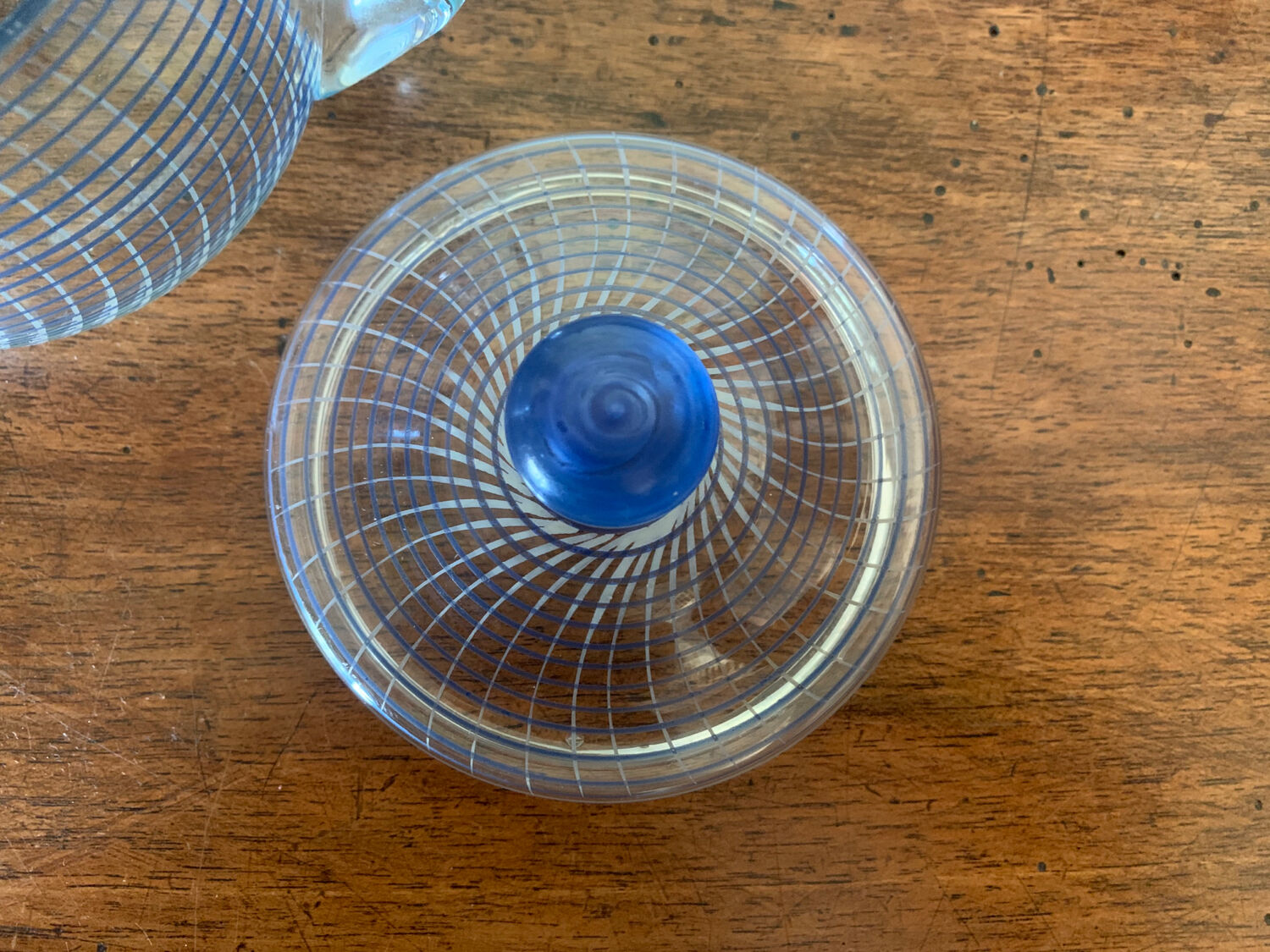 Bohemian crystal bonbonnière