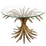 Hollywood Regency gilded sheaf of wheat coffee table in the style of Coco Chanel, 1960s
