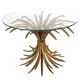 Table basse en forme de gerbe de blé dorée Hollywood Regency dans le style de Coco Chanel, années 1960.