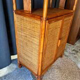 Rattan bookcase shelf