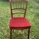 Pair of Napoleon III chairs in wood and red velvet