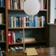 Antique brass and opaline glass lamp – Modernist piece, 1940s