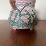 Vallauris varnished earthenware pot candy box