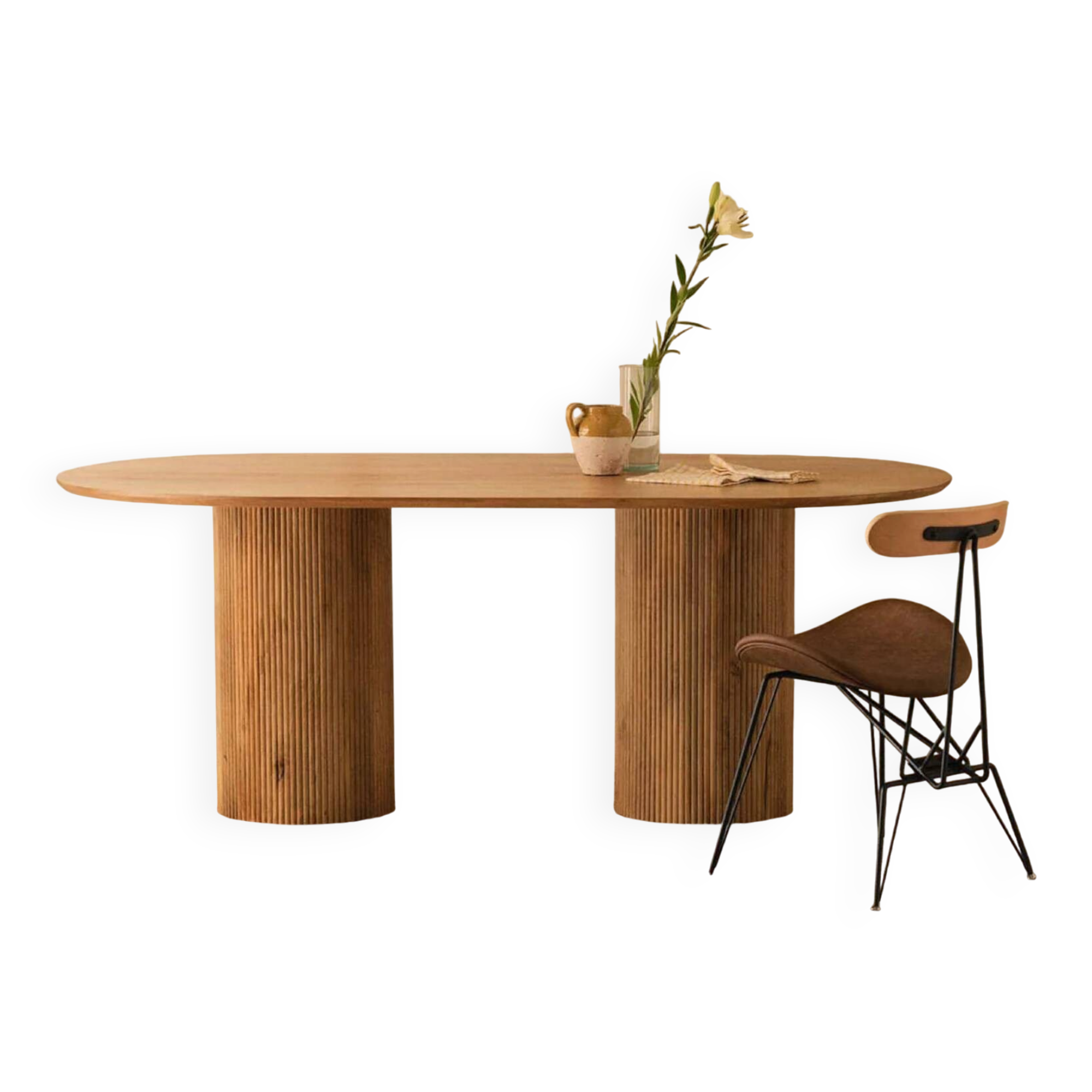 Oval dining table Vienna 200 x 100 mango wood
