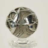 Glass and silver carafe by Ottaviani, Italy, 1970s