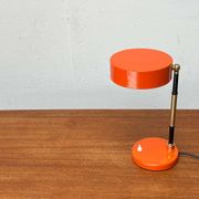 Mid-century minimalist orange table lamp, Italy, 1960s.
