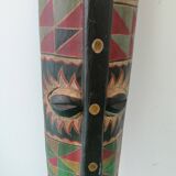 Large Hand Painted Carved Wooden Tribal Wall Mask 98cm