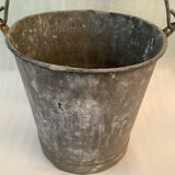 Galvanized well bucket with handle / vintage 50s