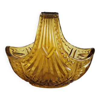 Amber glass basket