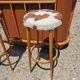 Corner bar and old stool from the 60s/ 70s, seventies skaï, vintage