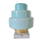 Art Deco blue skyscraper lamp