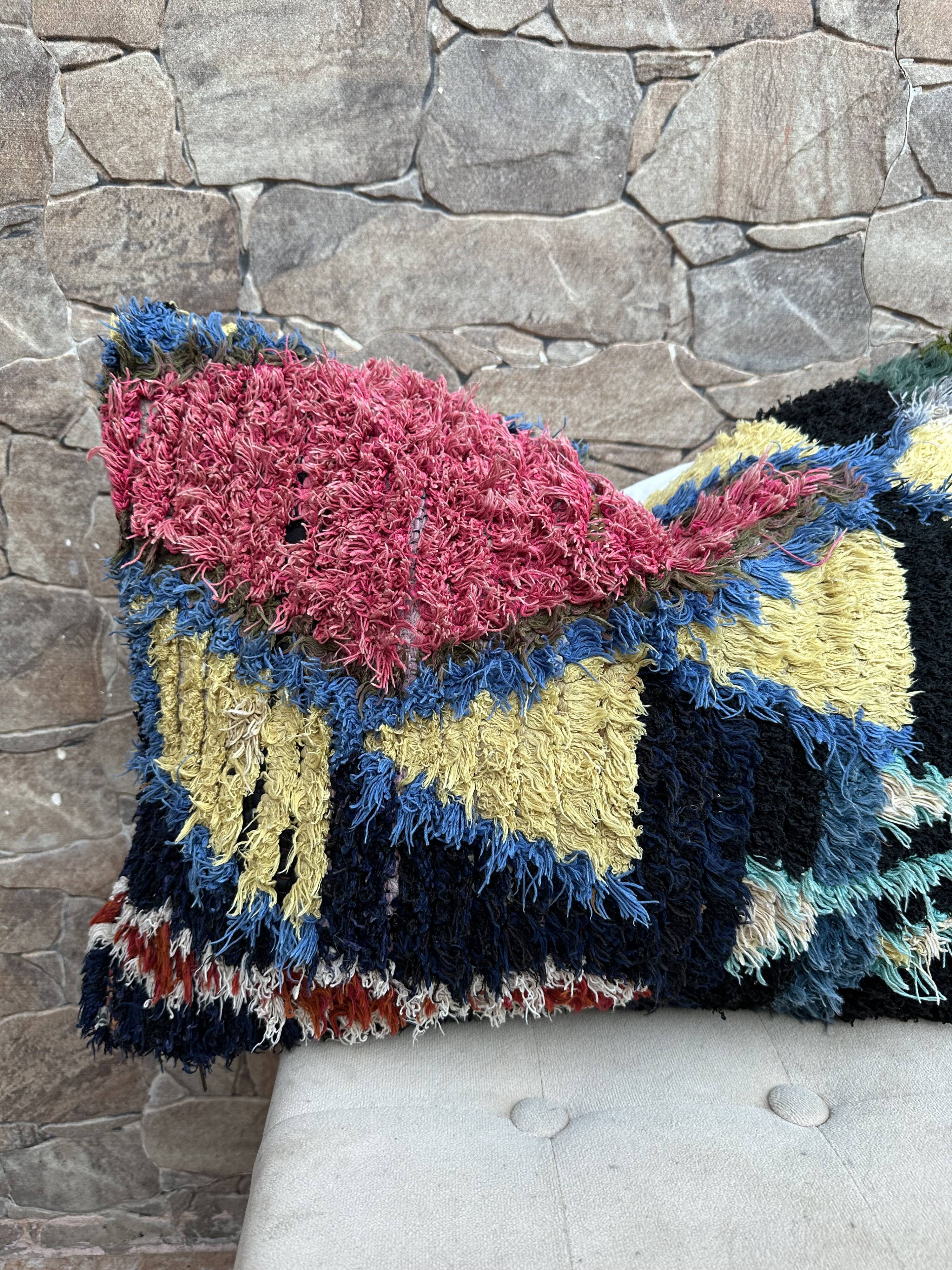 Beautiful vintage Berber Kilim cushion from Morocco