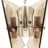 Design chandelier in smoked glass 6 lights