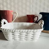 White ceramic basket