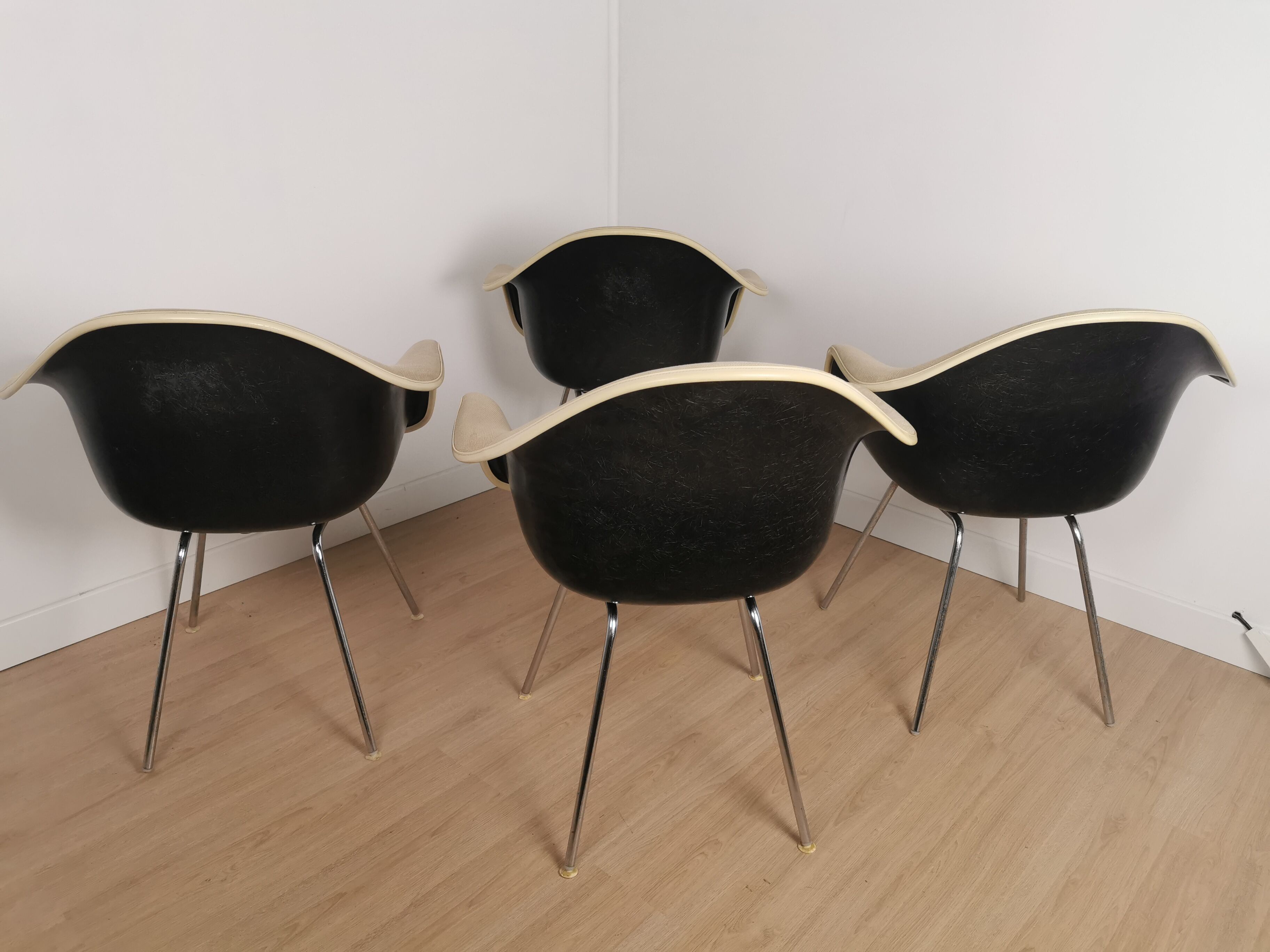 Charles Eames DAX armchairs set for Herman Miller