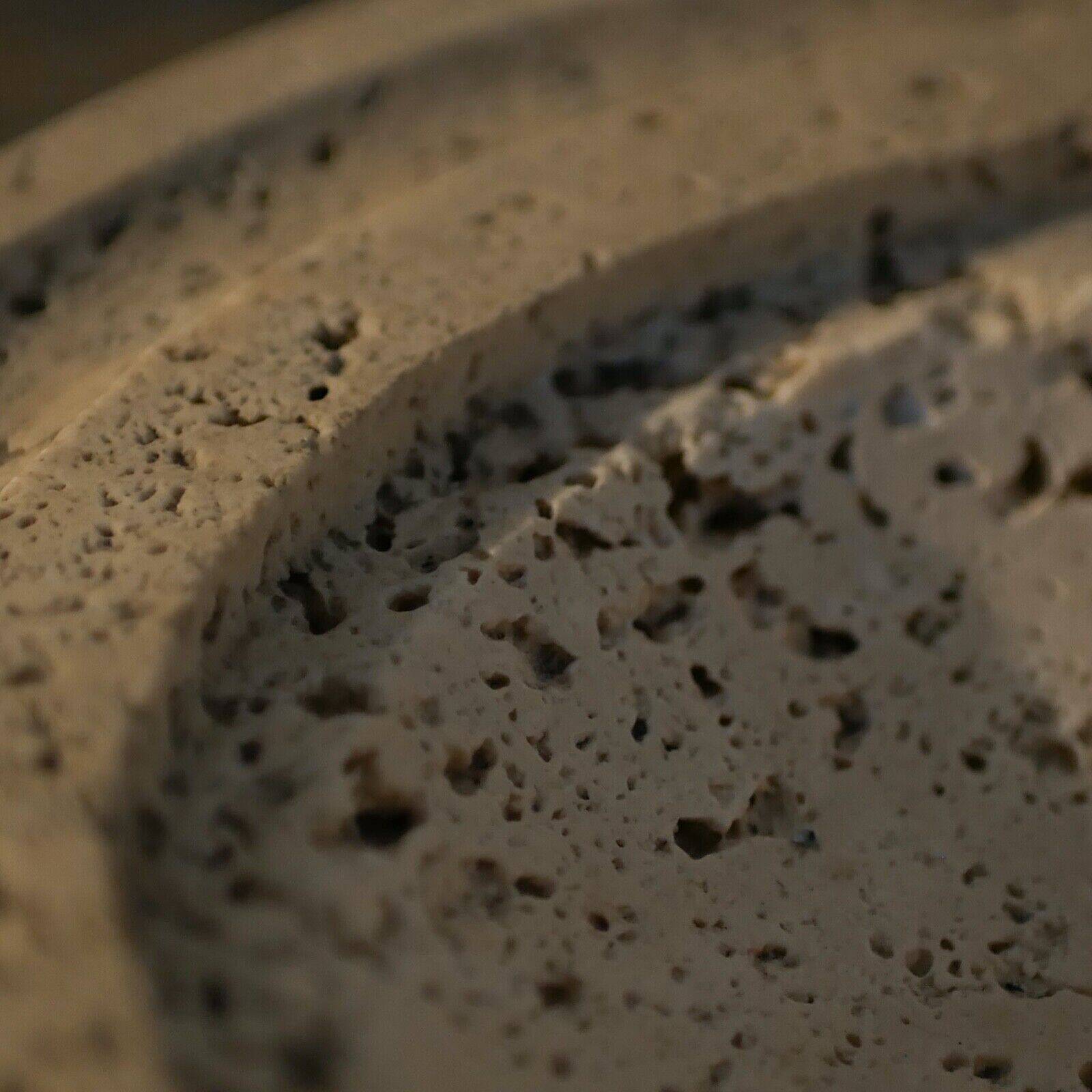 Cendrier en travertin - Art en marbre - Design fabriqué en Italie - Années 1970