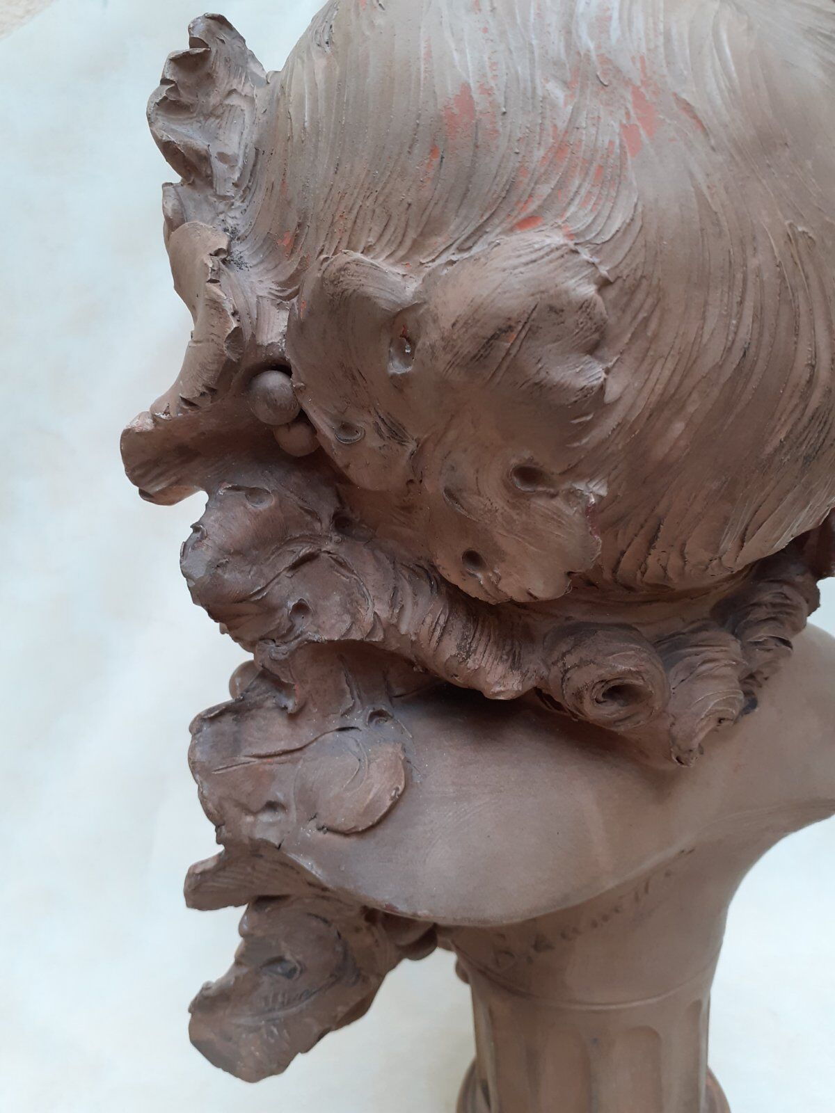 Buste de Bacchus enfant en terre cuite