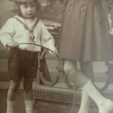 old photograph, brothers, Berchem, Belgium, early 20th century