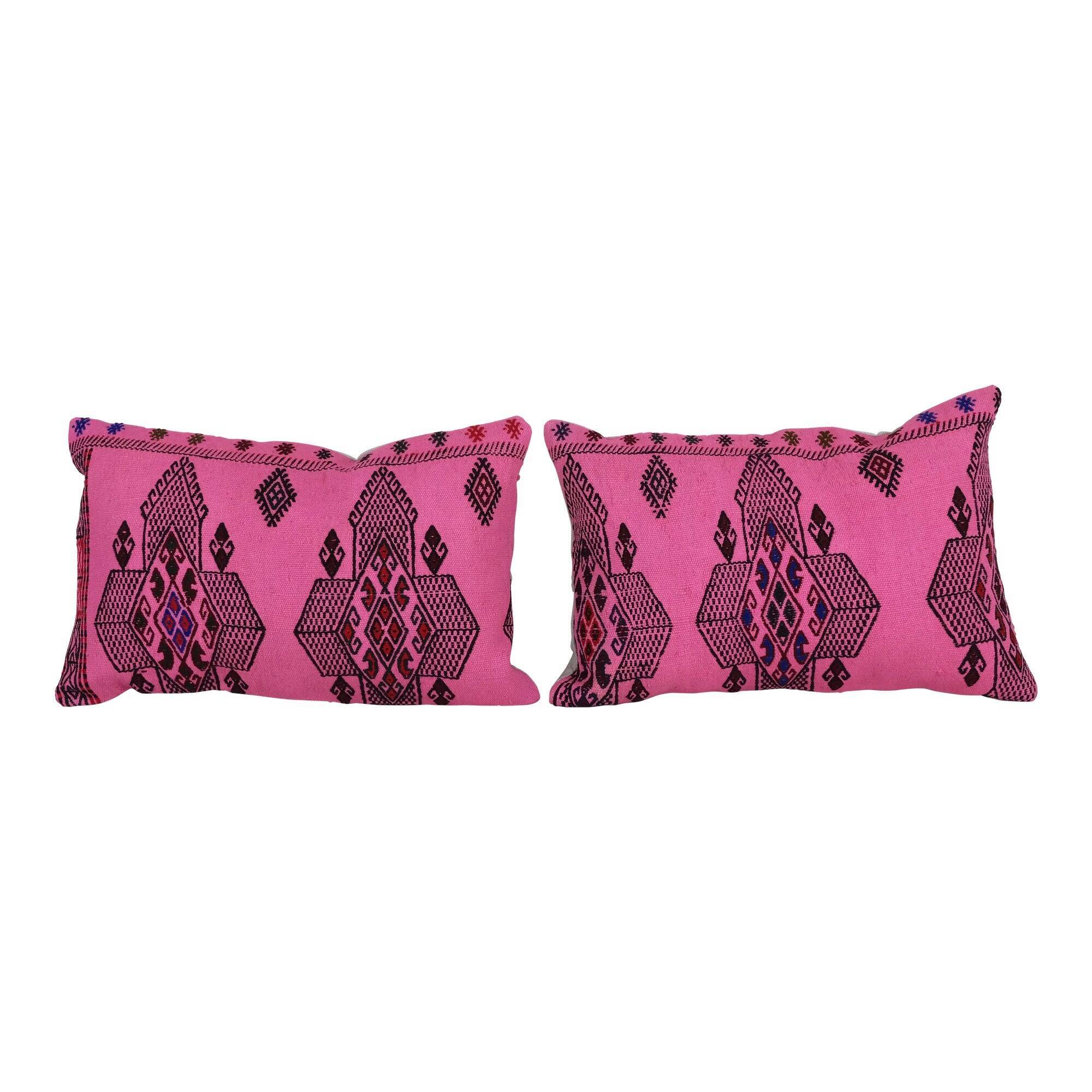 Set of 2 vintage kilim cushion covers 41x61 cm