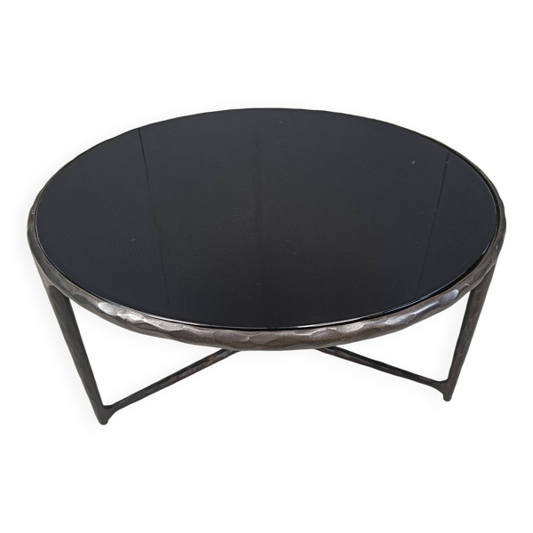 Table basse brutaliste en acier sculpté, années 1970 — Beyit