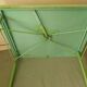 Table de jardin verte en metal patiné