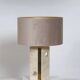 Vintage travertine table lamp attributed to Fratelli Mannelli, Italy, 1970s