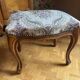 Upholstered chairs in cherry wood, Regency style, Louis XIV with its footrest (set).
