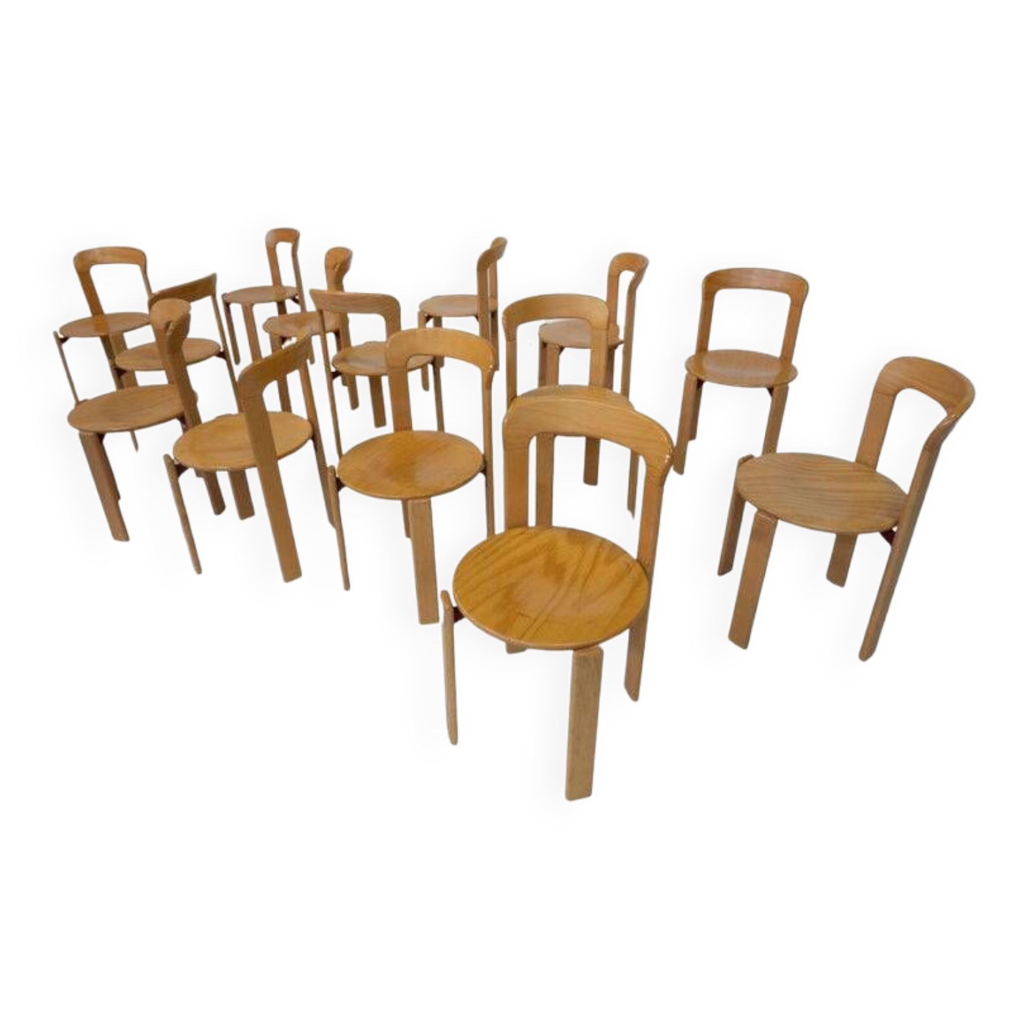 20 Bruno Rey Dining Chairs, 1970s