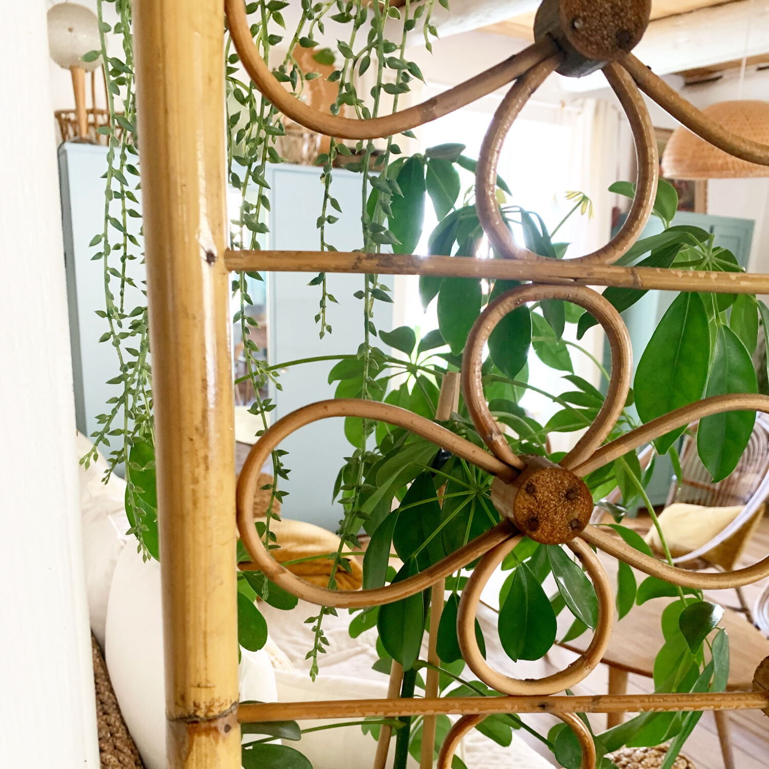 Rattan screen from the 1950s