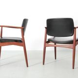Pair of Scandinavian teak armchairs, model 66