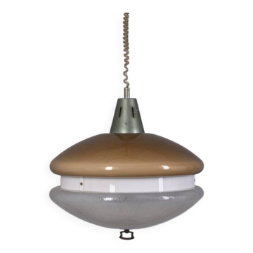Lustre vintage des années 1970 en plexiglas Tortora, design italien