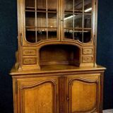 Louis XV style bookcase sideboard in blond oak circa 1880