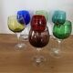 7 stemmed glasses from the Venetian glassworks of Murano from the 70s/80s.