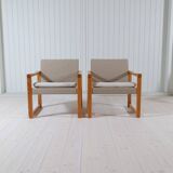 Karin Mobring Diana mid-century modern armchairs by Ikea in Sweden, 1970s.