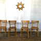 Series 4 wooden chairs troquet bistro vintage brewery 1950