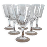 Set of retro vintage stemmed glass
