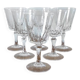 Lot verre à pied rétro vintage