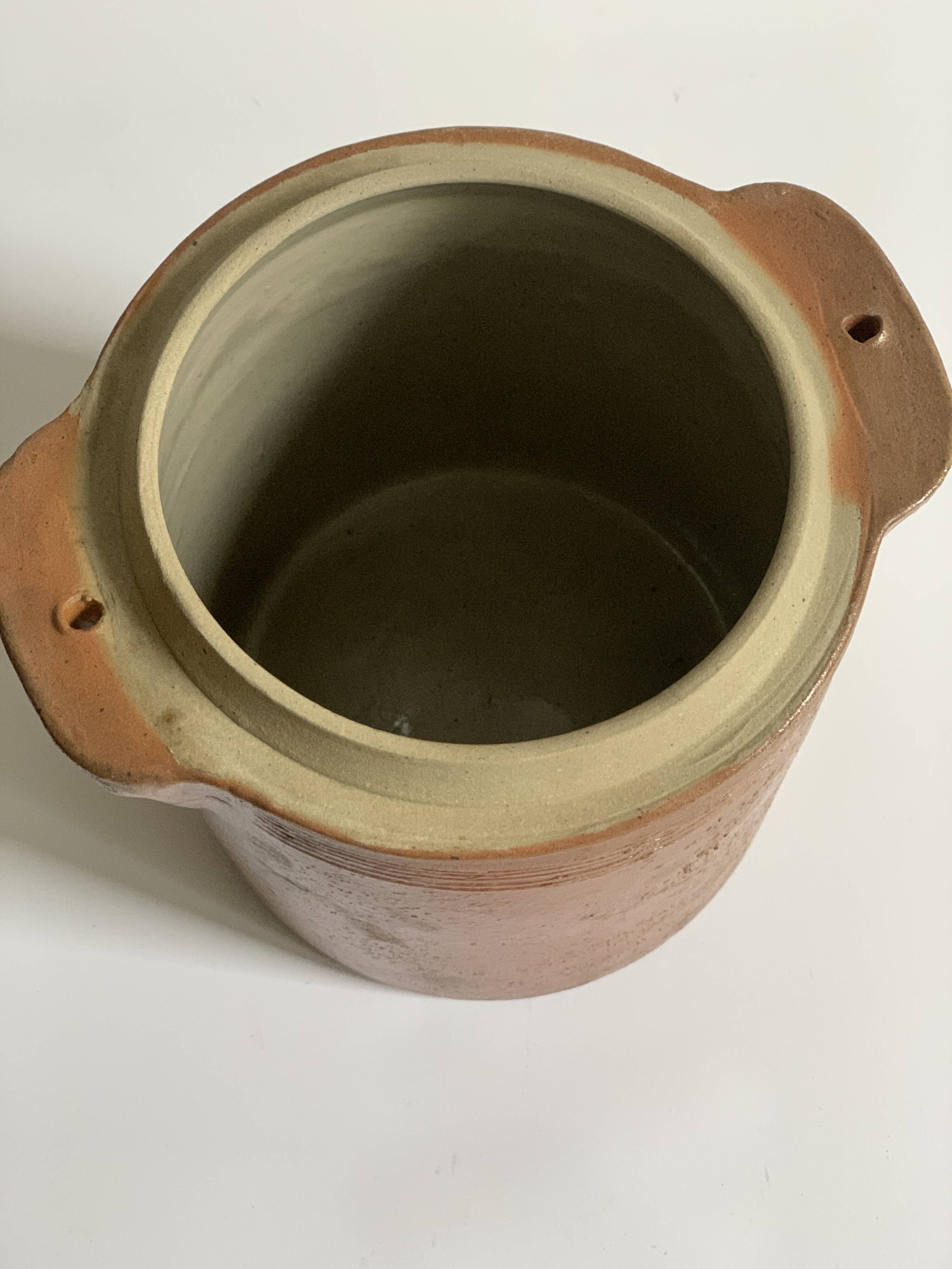 Stoneware pickle pot
