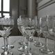 Lot of 9 wine glasses engraved in crystal