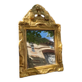 Gilded wooden mirror, 18th century.