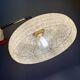 Angled wall lamp with vintage shade in yellow Clichy glass
