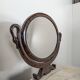 Restoration period flamed mahogany swan neck dressing table