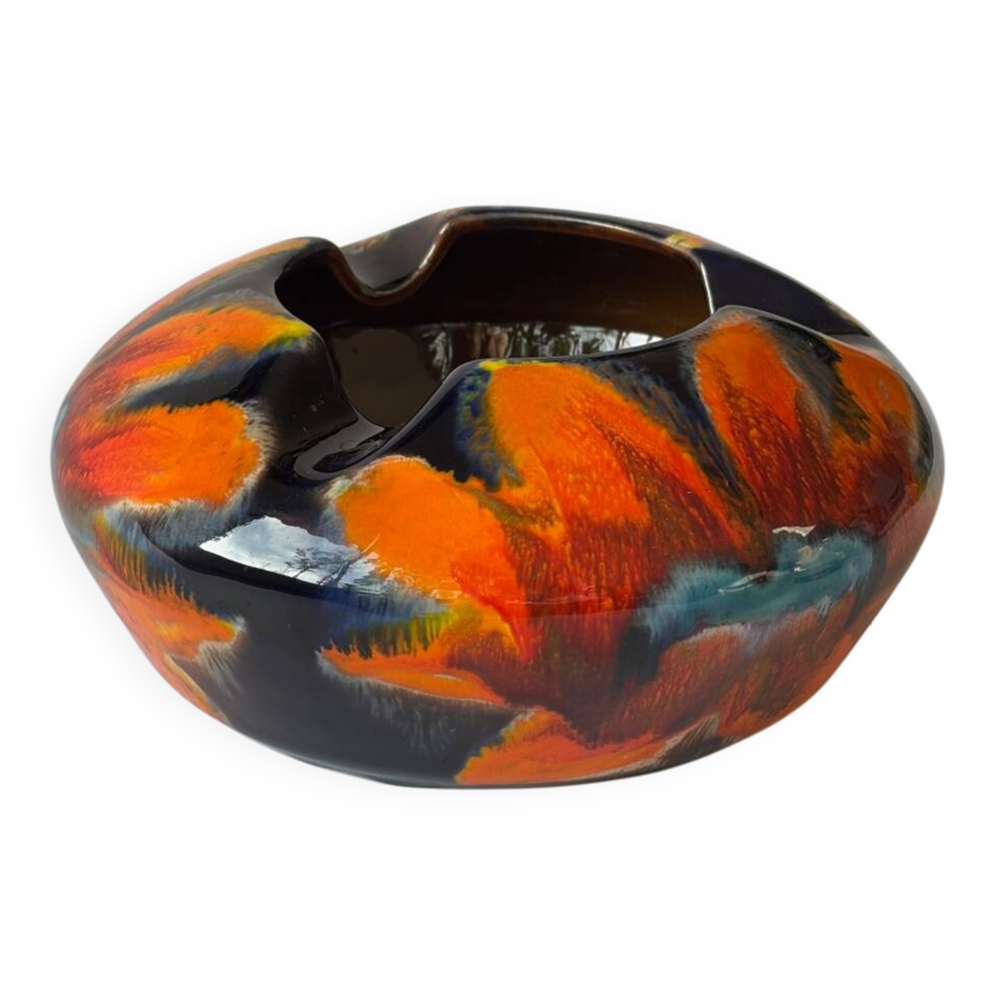 Large vintage ceramic ashtray