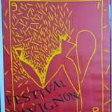Poster Festival d'Avignon 1993 framed under glass