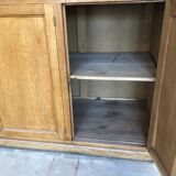 Large corner bookcase or pair of oak bookcases