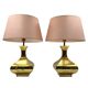 Hollywood regency set of 2 table lamps mod. Piramide, High Society Italy 70