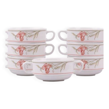 7 bowls with 2 handles in Bauscher Weiden porcelain