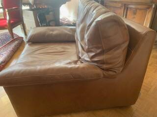very comfortable leather armchair