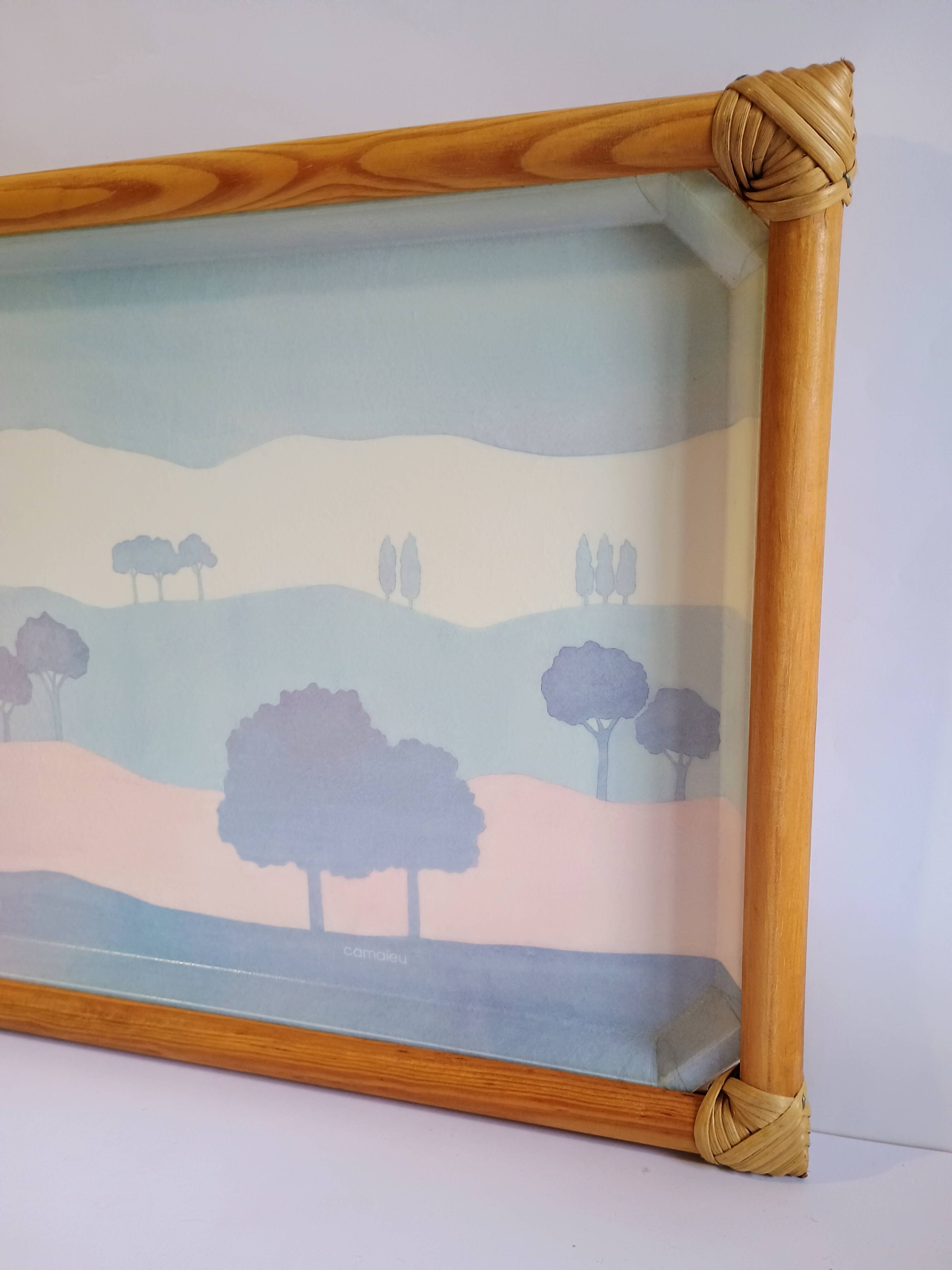 Rattan and fiberglass tray Catherine Escalon Camaieu